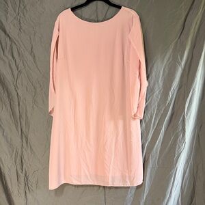 GRACE KARIN NWT Women Bridesmaid Dress 3/4 Sleeve Chiffon Dress Pink Size L